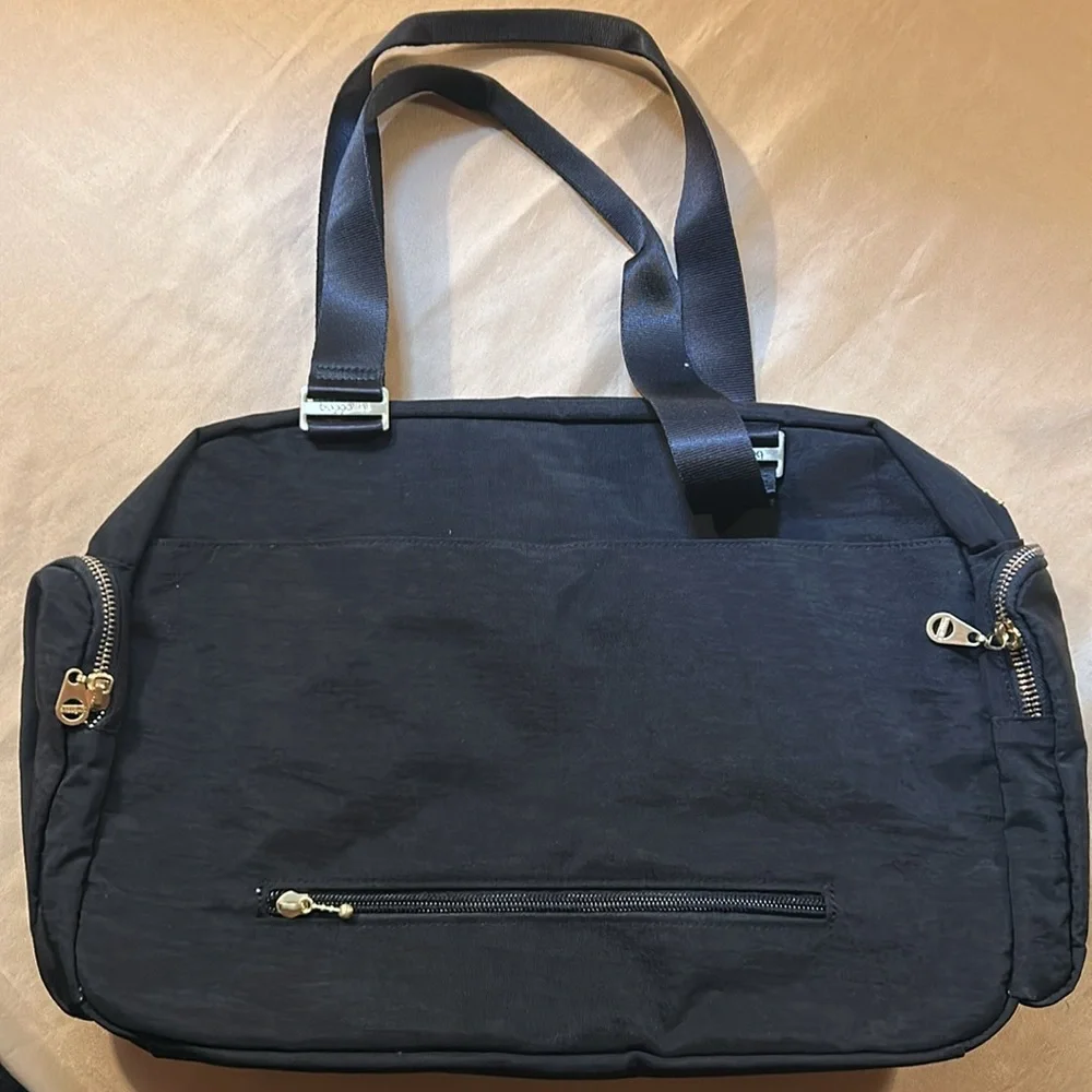 Baggallini Black VENICE LAPTOP Tote with Gold Accents